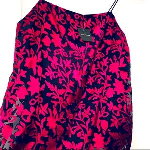💖HOST PICK!💖SILK NWT CLUB MONACO SILK FUSCHIA HOT PINK BURNOUT CAMI 💙💖